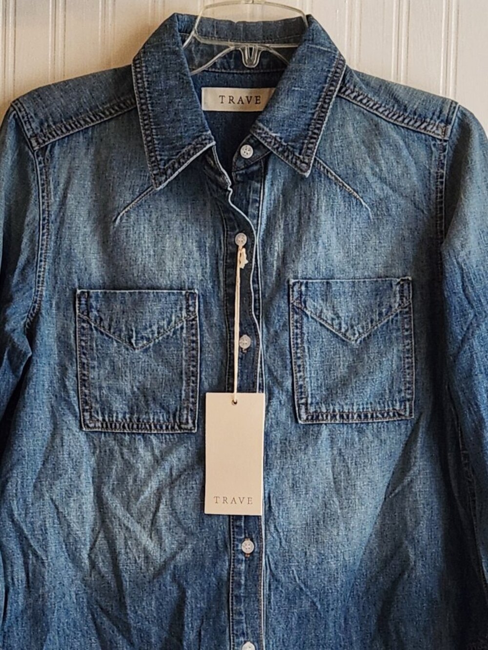 TRAVE Octavia Women's Denim Shirt -Small - NEW NWT - Picture 3 of 7
